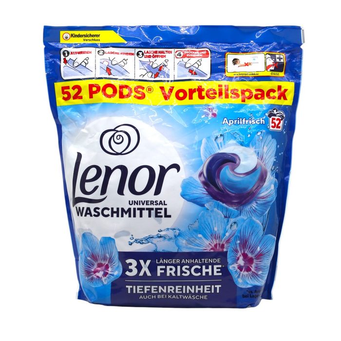 Гель-капсули для прання універсальні Aprilfrisch Lenor 52 шт